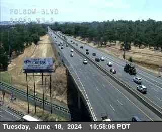 Traffic Camera Image from US-50 at Hwy 50 at Folsom_Blvd_SAC50_WB_2