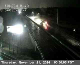 Traffic Camera Image from US-50 at Hwy 50 at Folsom_Blvd_SAC50_WB_2