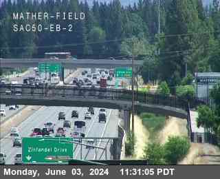 Traffic Camera Image from US-50 at Hwy 50 at Mather Field EB 2