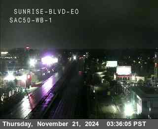 Traffic Camera Image from US-50 at Hwy 50 at Sunrise Blvd EO WB 1