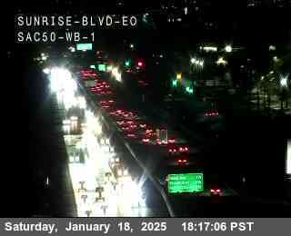 Traffic Camera Image from US-50 at Hwy 50 at Sunrise Blvd EO WB 1