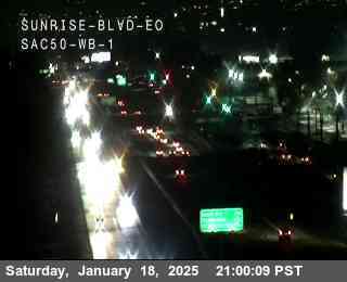 Traffic Camera Image from US-50 at Hwy 50 at Sunrise Blvd EO WB 1