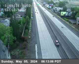 Traffic Camera Image from US-50 at Hwy 50 at Sunrise Blvd EO WB 2