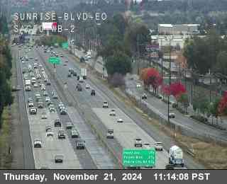 Traffic Camera Image from US-50 at Hwy 50 at Sunrise Blvd EO WB 2