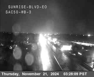 Traffic Camera Image from US-50 at Hwy 50 at Sunrise Blvd EO WB 3