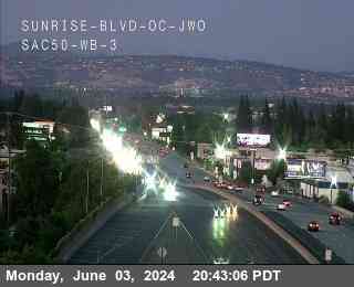 Traffic Camera Image from US-50 at Hwy 50 at Sunrise Blvd OC JWO WB 3
