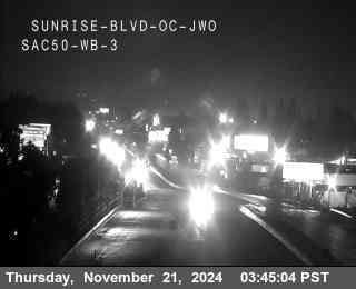 Traffic Camera Image from US-50 at Hwy 50 at Sunrise Blvd OC JWO WB 3