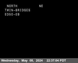 Hwy 50 at Twin Bridges 6161ft. elevation