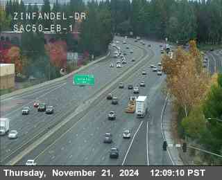 Traffic Camera Image from US-50 at Hwy 50 at Zinfandel Dr EB 1