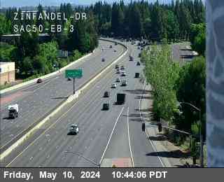 Timelapse image near Hwy 50 at Zinfandel Dr EB 3, Rancho Cordova 0 minutes ago
