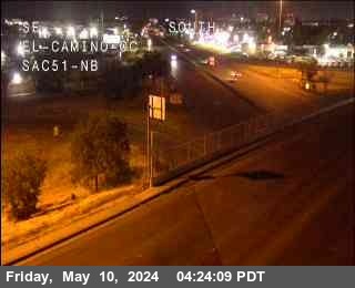 Traffic Camera Image from SR-51 at Hwy 51 at El Camino Ave