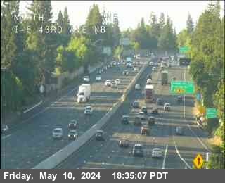 Timelapse image near Hwy 5 at 43rd Ave, Sacramento 0 minutes ago