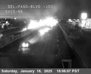 Traffic Camera Image from I-5 at Hwy 5 at Del Paso