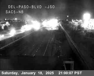 Traffic Camera Image from I-5 at Hwy 5 at Del Paso