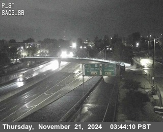 Traffic Camera Image from I-5 at Hwy 5 at P St