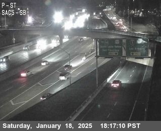 Traffic Camera Image from I-5 at Hwy 5 at P St