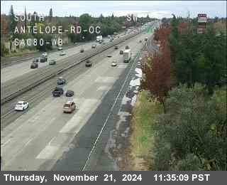 Traffic Camera Image from I-80 at Hwy 80 at Antelope