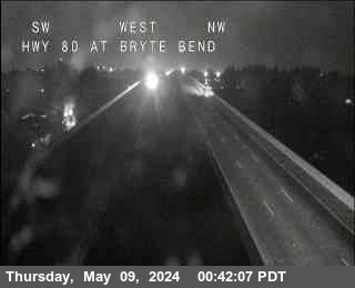 Traffic camera for Hwy 80 at Bryte Bend