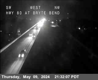 Traffic Camera Image from I-80 at Hwy 80 at Bryte Bend