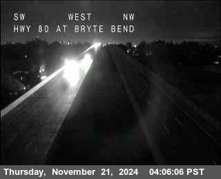 Traffic Camera Image from I-80 at Hwy 80 at Bryte Bend