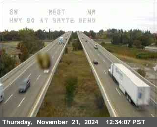 Traffic Camera Image from I-80 at Hwy 80 at Bryte Bend