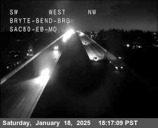 Traffic Camera Image from I-80 at Hwy 80 at Bryte Bend