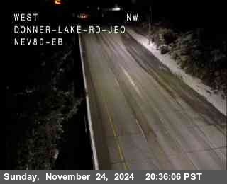 Traffic Camera Image from I-80 at Hwy 80 at Donner Lake