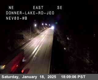 Traffic Camera Image from I-80 at Hwy 80 at Donner Lake