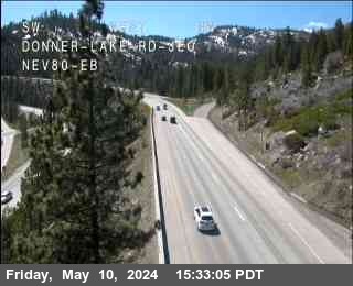 Timelapse image near Hwy 80 at Donner Lake, Truckee 0 minutes ago