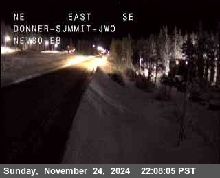 Traffic Camera Image from I-80 at Hwy 80 at Donner Summit