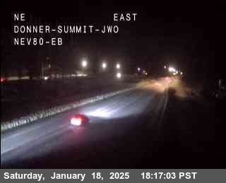 Traffic Camera Image from I-80 at Hwy 80 at Donner Summit