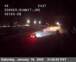 Traffic Camera Image from I-80 at Hwy 80 at Donner Summit