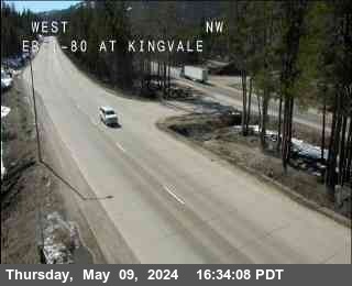 Timelapse image near Hwy 80 at Kingvale EB, Soda Springs 0 minutes ago