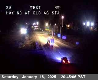 Traffic Camera Image from I-80 at Hwy 80 at Old Ag Sta