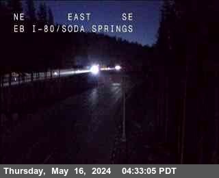 Traffic Camera Image from I-80 at Hwy 80 at Soda Springs EB