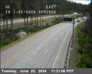Traffic Camera Image from I-80 at Hwy 80 at Soda Springs EB