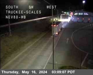 Traffic Camera Image from I-80 at Hwy 80 at Truckee Scales