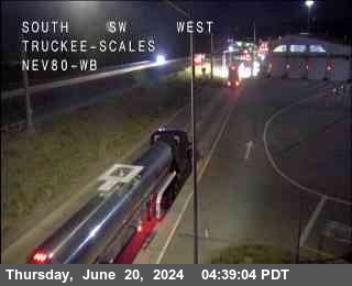 Traffic Camera Image from I-80 at Hwy 80 at Truckee Scales