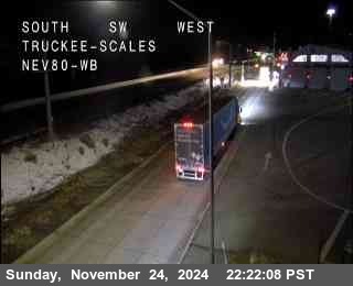 Traffic Camera Image from I-80 at Hwy 80 at Truckee Scales