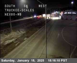 Traffic Camera Image from I-80 at Hwy 80 at Truckee Scales