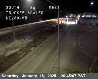 Traffic Camera Image from I-80 at Hwy 80 at Truckee Scales