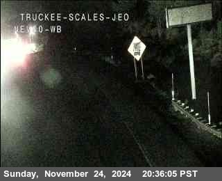 Traffic Camera Image from I-80 at Hwy 80 at Truckee Scales WB