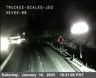 Traffic Camera Image from I-80 at Hwy 80 at Truckee Scales WB