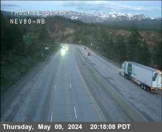 Timelapse image near Hwy 80 at Truckee Scales WB, Truckee 0 minutes ago