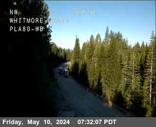 Timelapse image near Hwy 80 at Whitmore Grade, Blue Canyon 0 minutes ago