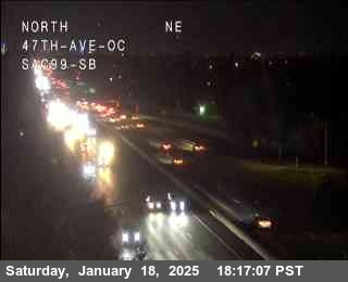 Traffic Camera Image from SR-99 at Hwy 99 at 47th Ave