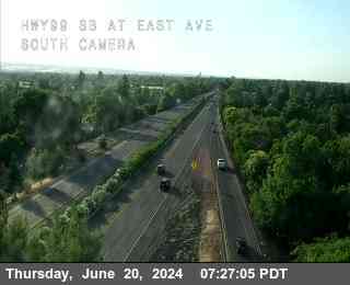Timelapse image near Hwy 99 at East_Ave_BUT99_SB_2, Chico 0 minutes ago