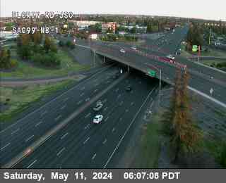 Timelapse image near Hwy 99 at Florin_Rd_JSO_SAC99_NB_1, SR99 at Florin Rd 0 minutes ago