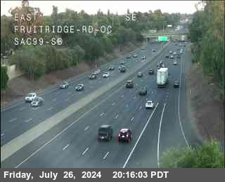 Traffic Camera Image from SR-99 at Hwy 99 at Fruitridge