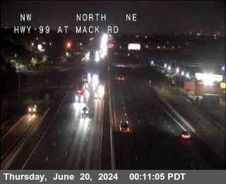 Traffic Camera Image from SR-99 at Hwy 99 at Mack